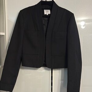 KOTN Black Cropped Blazer Modern Minimalist Design